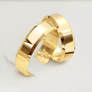 Par de Alianças Chanfradas 18K